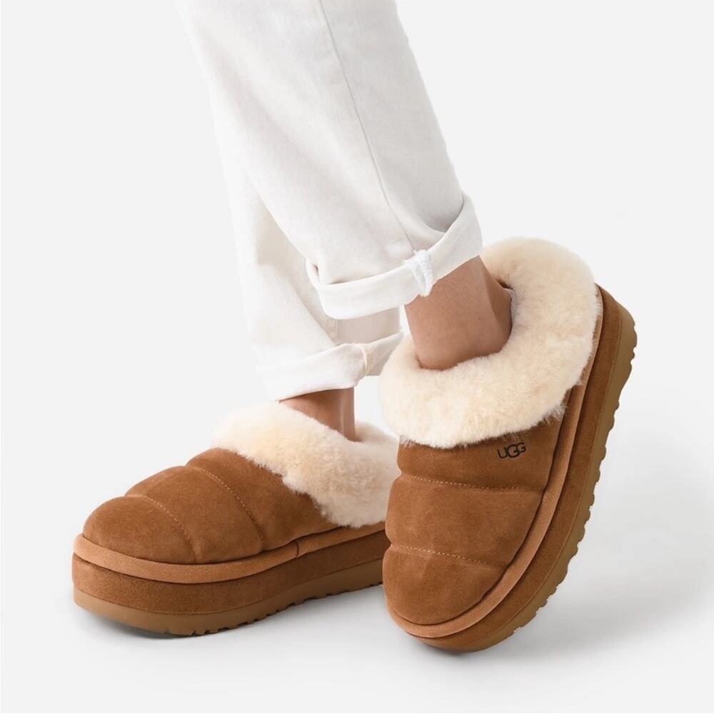 Ugg tazzlita suede platform slippers casual women’s size 10 - Picture 9 of 9